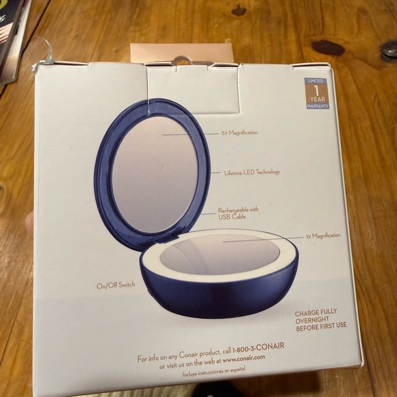 Conair Rechargeable LED-Lighted Mirror - Picture 3 of 3